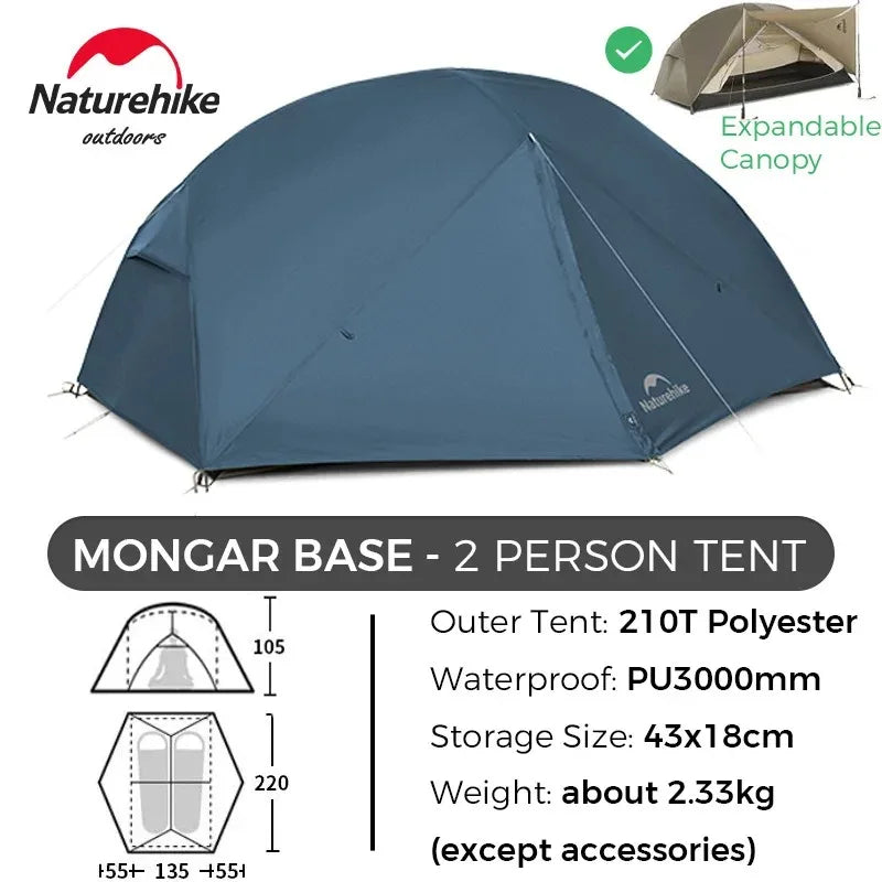 Naturehike Mongar Ultralight Waterproof Backpacking Tent For Camping And Hiking