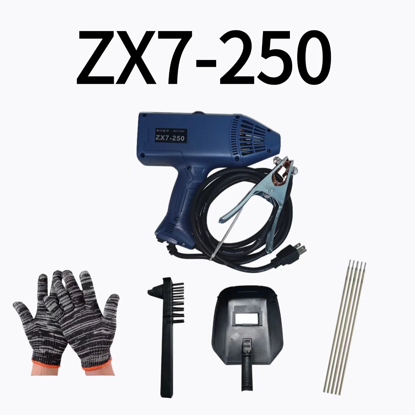 ZX7-250 Handheld Welding Machine 110V US Plug Full Set Accessories Portable One-Hand Operation