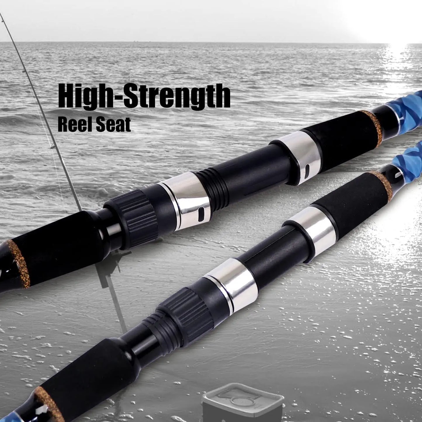 Carbon Fiber Travel Surf Fishing Rod - 2/3/4 Piece, 9-15ft Lengths, Lightweight & Durable for Saltwater Angling