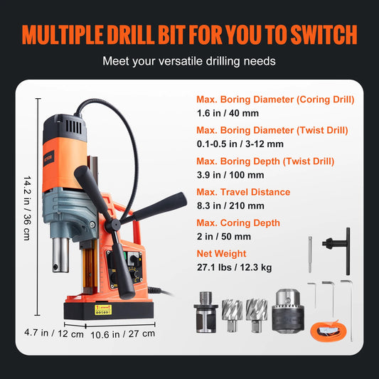 Succebuy Portable Magnetic Drill Press With Variable Speed Control