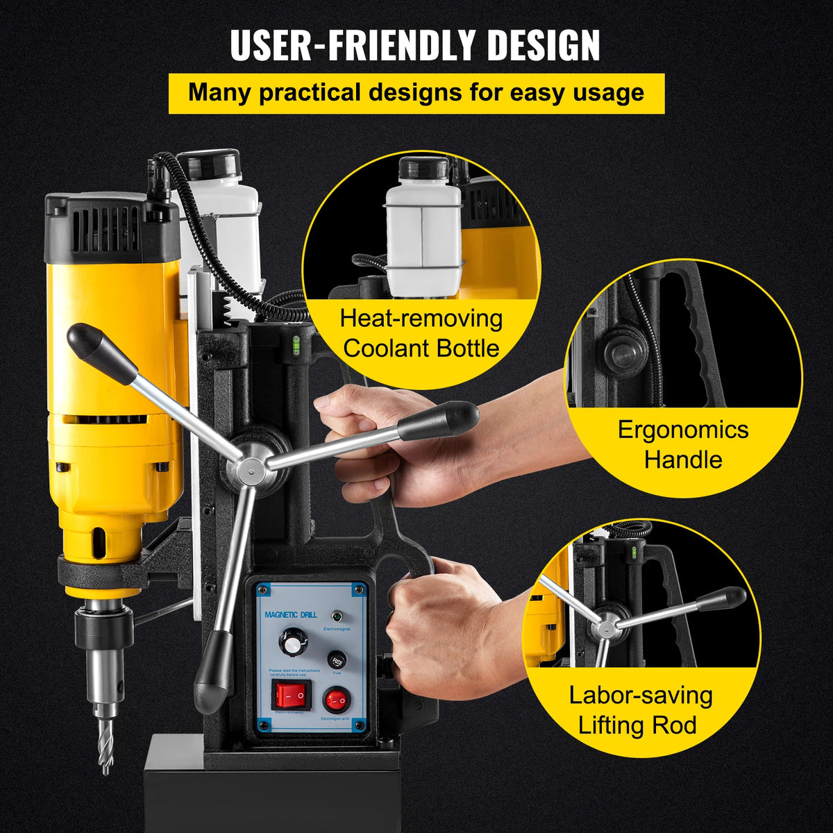 Succebuy Magnetic Drill Press Bench Drilling Machine 750W 1680W