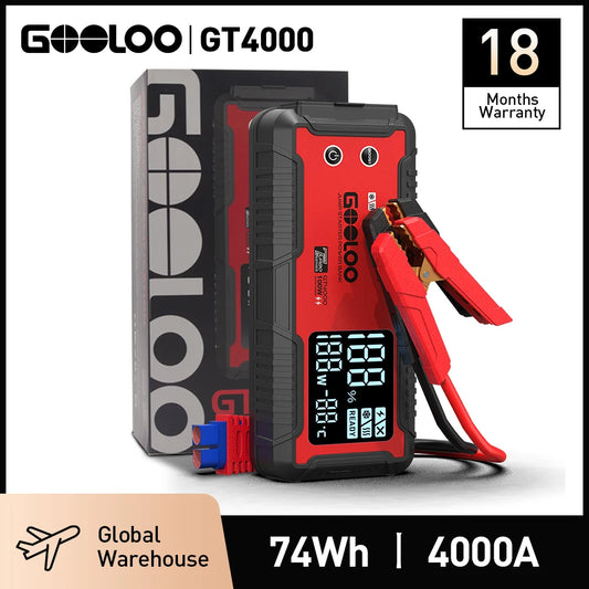 GOOLOO 4000A Jump Starter 12V Car Battery Booster 24000mAh PD100W