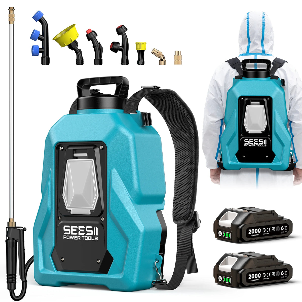 SEESII Electric Lithium Sprayer 100psi 20L Sprayer High Pressure Backpack Electric Sprayer Agricultural Pesticide Sprayer