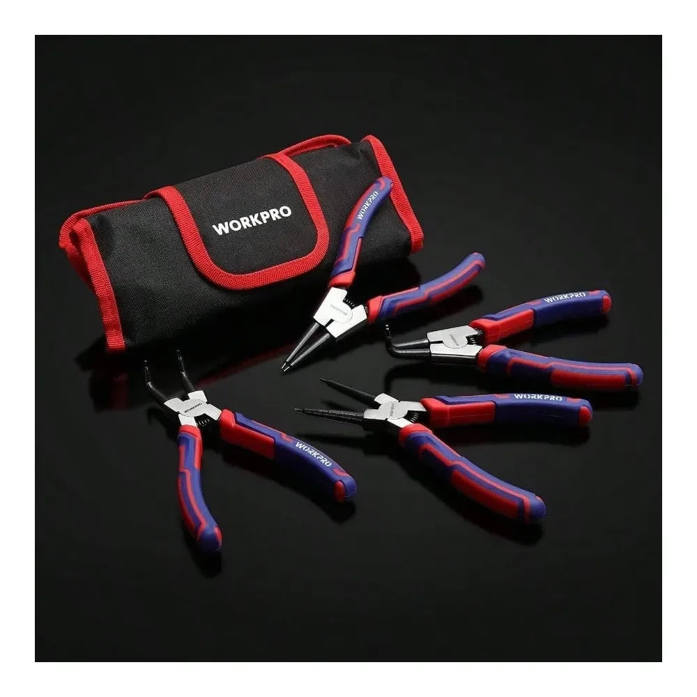 Piece Snap Ring Pliers Set Heavy Duty Inch InternalExternal Circlip Pliers Kit Tip Diameter 564StraightBent Jaw Steel Ring Remo