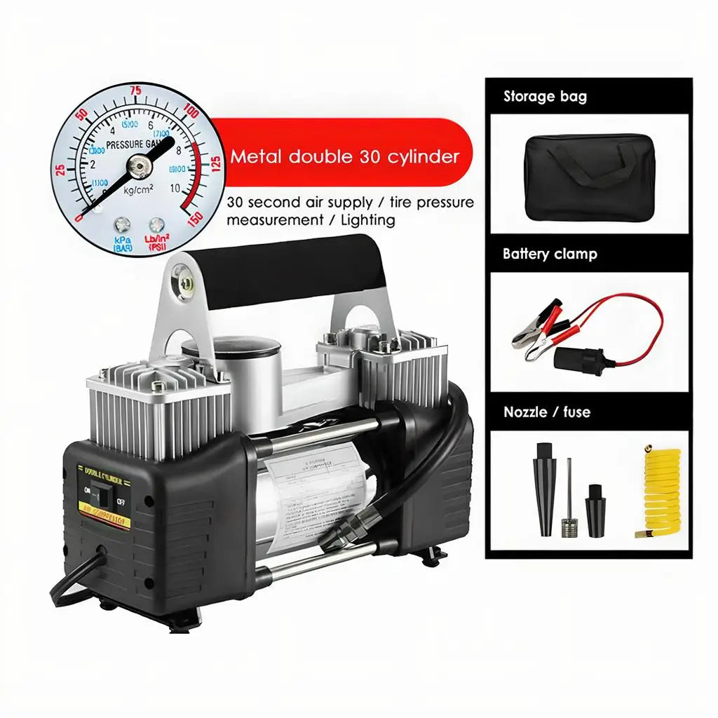 12V Heavy Duty 150PSI Portable Air Compressor Car Tire Inflator Electric Pump Auto For Car Motorcycle Bicycle Balls