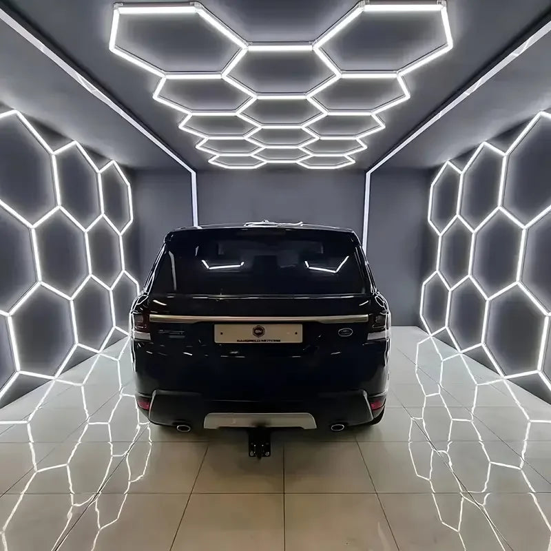 25 Pack Hexagon LED Garage Light - 26400LM Super Bright Ceiling LED Shop Light - Updated Bigger Size for Warehouse Workshop Gym