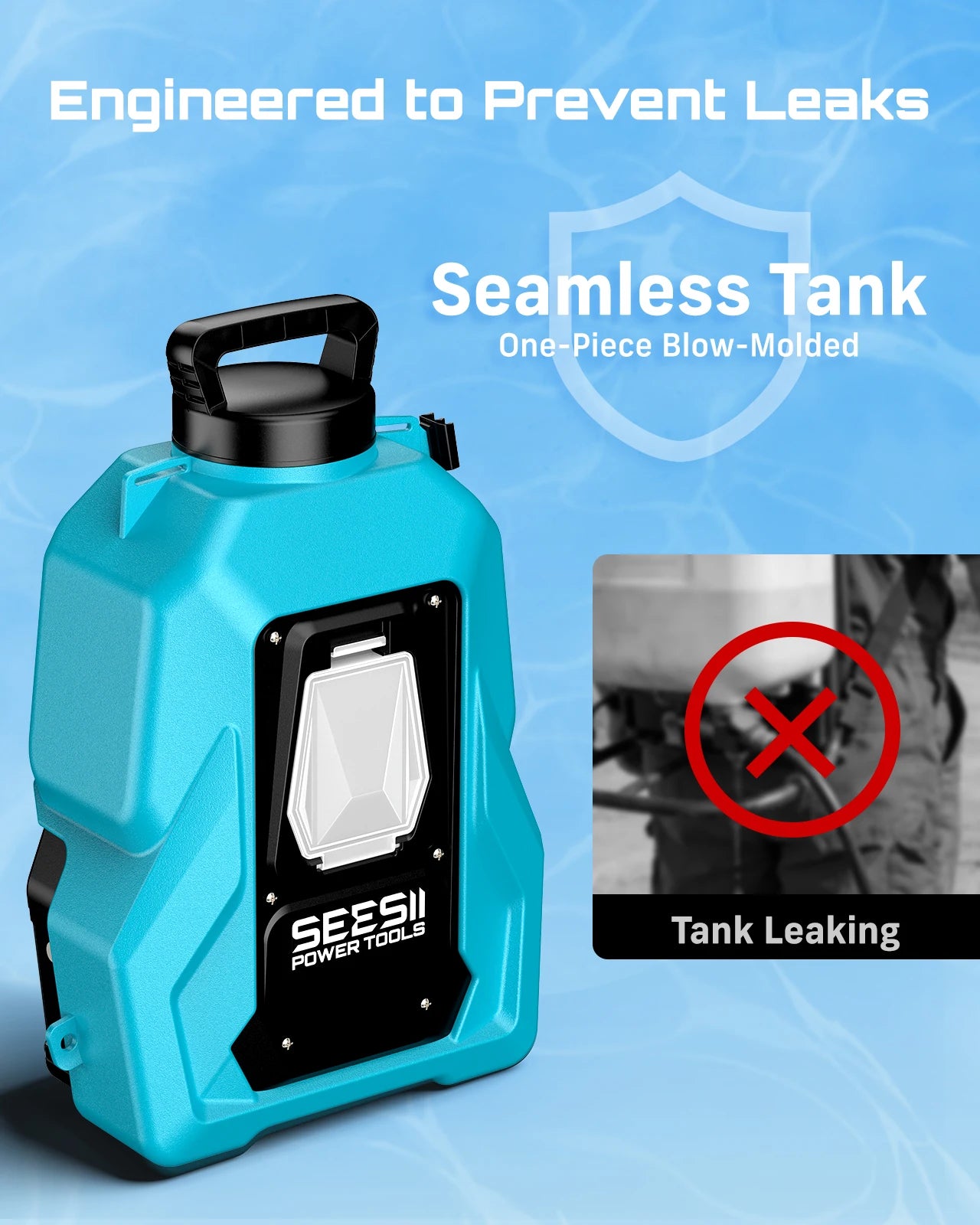 Seesii Electric Lithium Sprayer 100psi 20L High Capacity Yard Lawn Spraying Irrigation Power Tools For Makita 18V Battery Pin