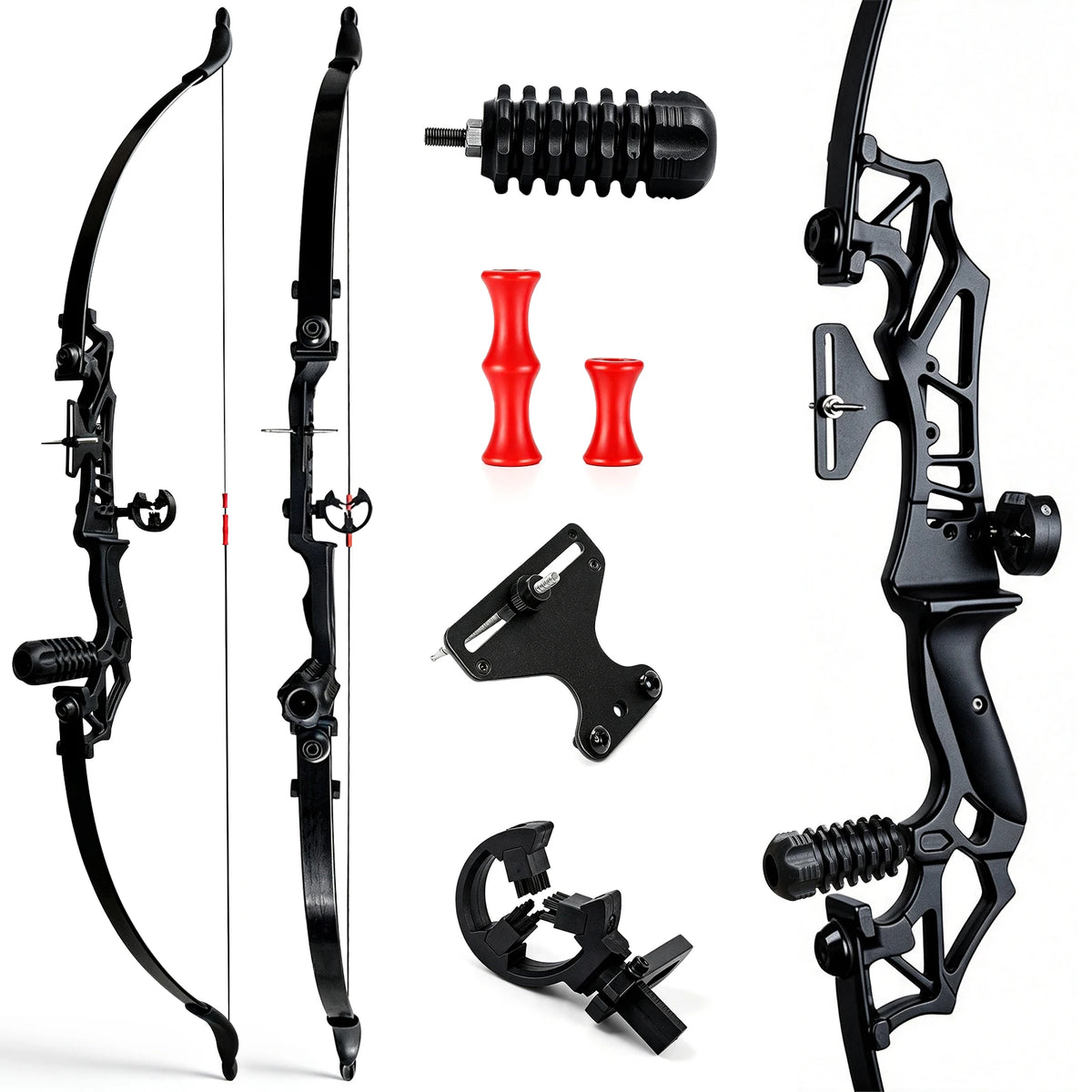 Ambidextrous Aluminum Takedown Recurve Bow Set for Target Shooting