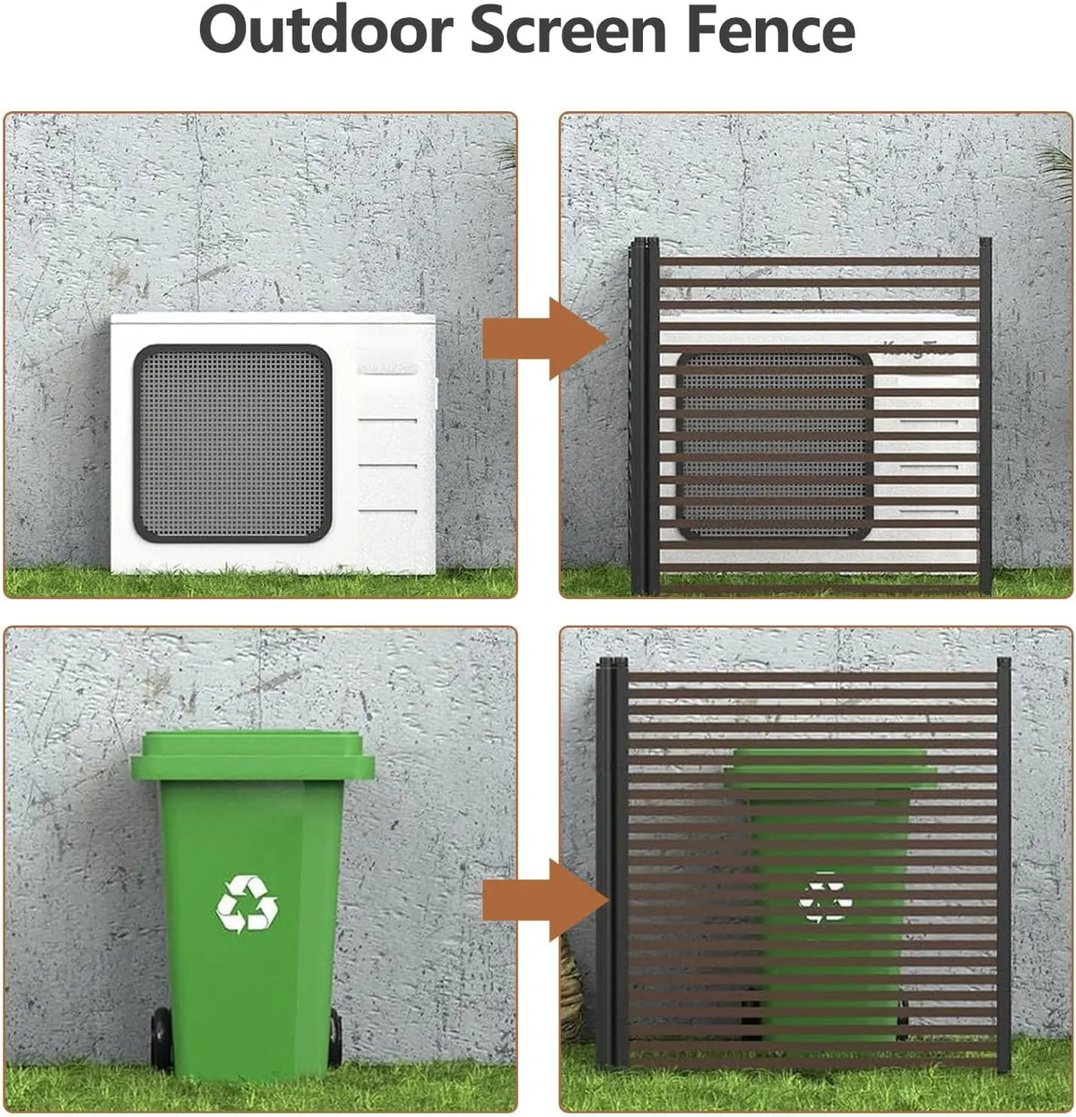 Expandable Powder Coated Metal Garden Fence for Outdoor Privacy