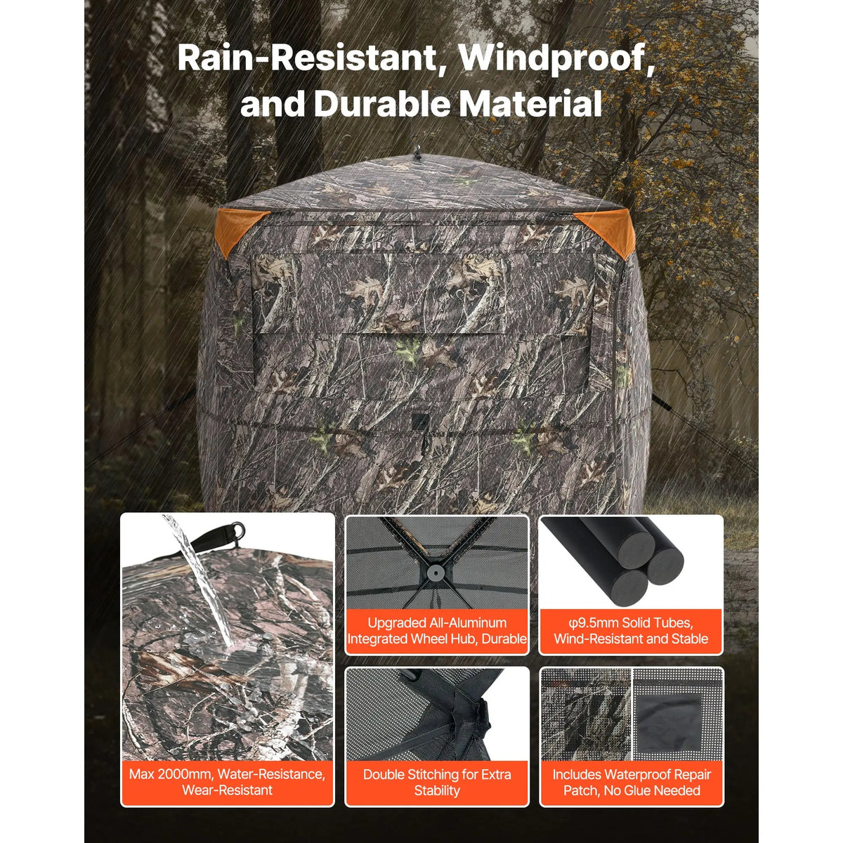 SucceBuy See Through Hunting Blind With Silent Door And Window