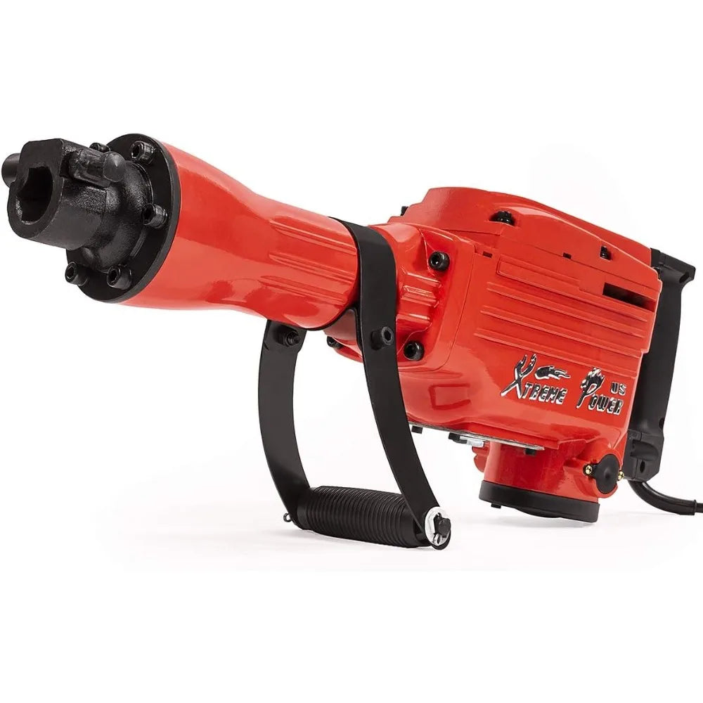 2200W Demolition Jack Hammer Flat Chisel Bull Point Chisel Bits Demo Chipping Hammer Concrete