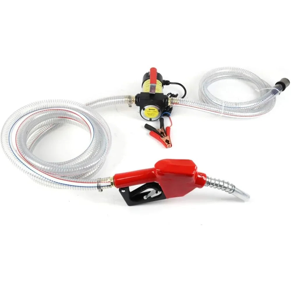 Fuel Transfer Pump, 12V DC 175W Electric Transfer Pump Self-Priming Diesel Pump for Diesel Gas Kerosene 50L/min