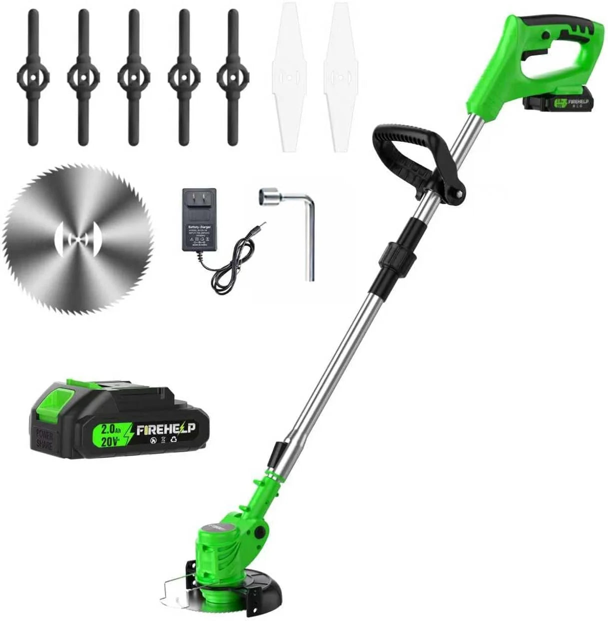 Wheel-Equipped Cordless Electric Lawn Mower for Home use, Portable, Multifunctional Lawn Trimmer