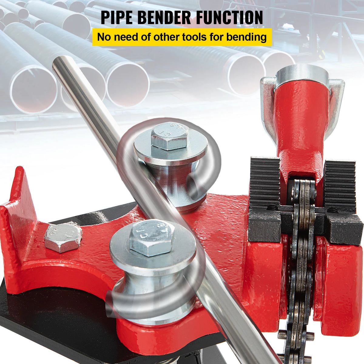 SucceBuy Portable Steel Pipe Chain Vise With Folding Tripod Stand