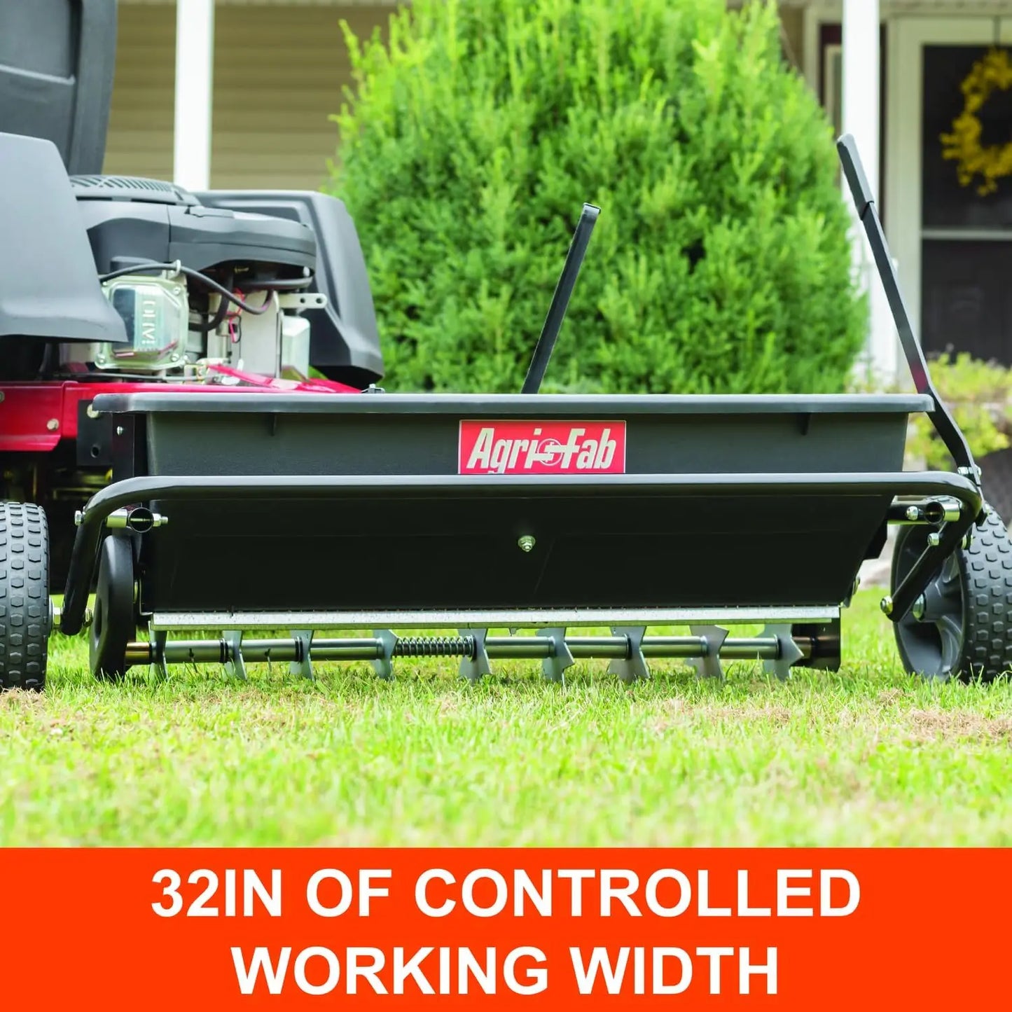 45-0543-AMZ 100 lb. Tow-Behind Lawn & Garden Spiker/Seeder/Drop Spreader for Seed,Fertilizer, Salt, Ice Melt; Designed to Pull B