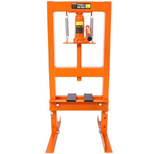 SucceBuy Hydraulic Shop Press 6T H-Frame Hydraulic Garage/Shop Floor Press, Shop Press with Press Plates for Garage Workshop