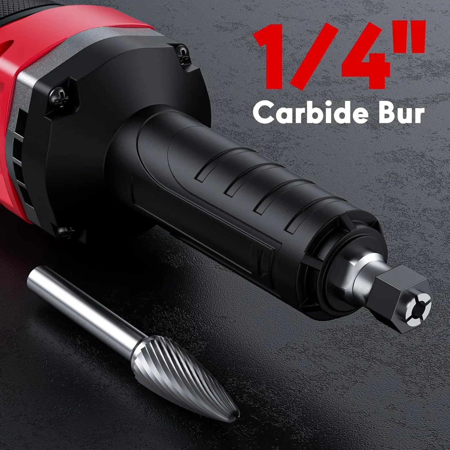 Cordless 1/4-inch Die Grinder with 25000RPM Brushless Motor, Compatible with Milwaukee 18V Battery (Battery Not Included)