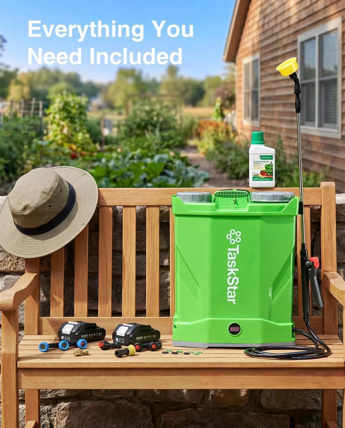 TaskStar Electric Knapsack Sprayer Fit Makita 18V Battery High Pressure Cordless Backpack Sprayer For Farm Pesticide Weed Killer