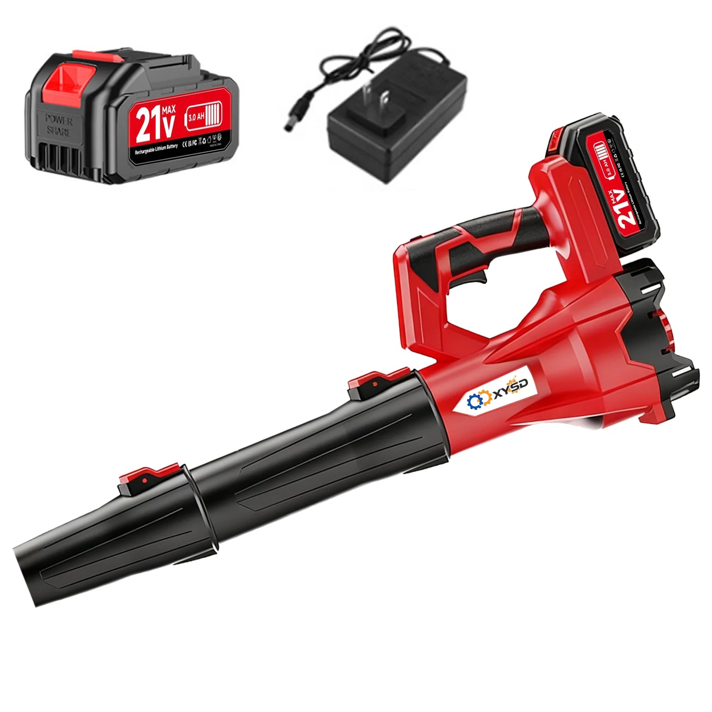 XYSD Cordless Leaf Blower, 650 CFM Electric Jet Blower with 21V 4.5Ah Battery, 6 Speed Modes Portable Leaf Blower for Lawn Care