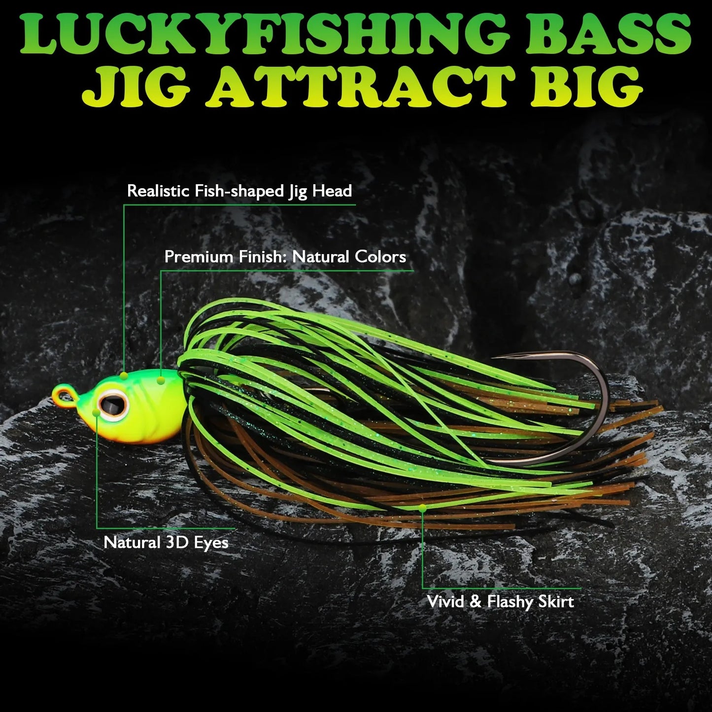 Bass Jigs Swinging Swim Jigs for Bass Fishing Jigs 5PCS 1/4oz 3/8oz Fishing Lures for Bass Pike Walleye Muskie