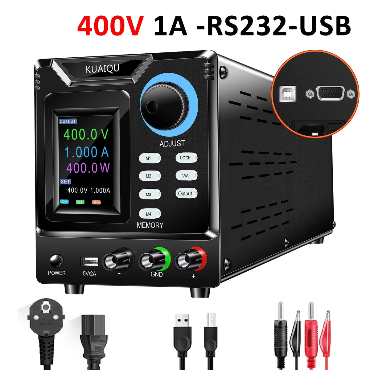 KUAIQU Programmable DC Switching Power Supply for Electronics Testing