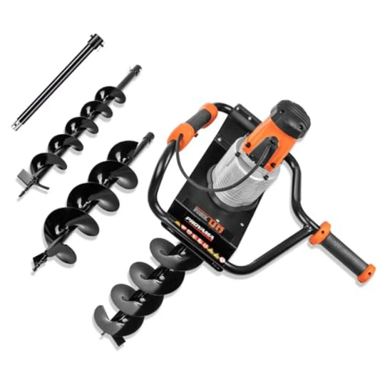 Electric Post Hole Digger 1700W Corded Earth Auger with 4 6 8 Drill Bit 12 Extension Rod Reverse Control 5-Year Warrant