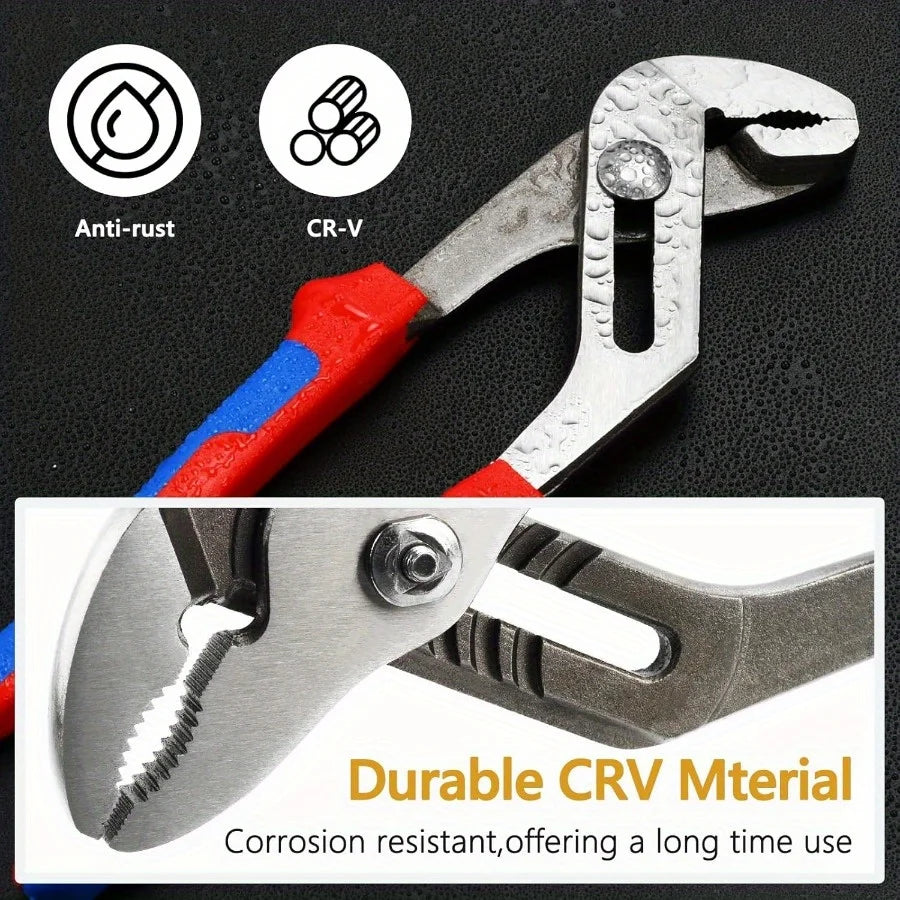 Adjustable Groove Joint Pliers Set for Plumbing and Home Repairs