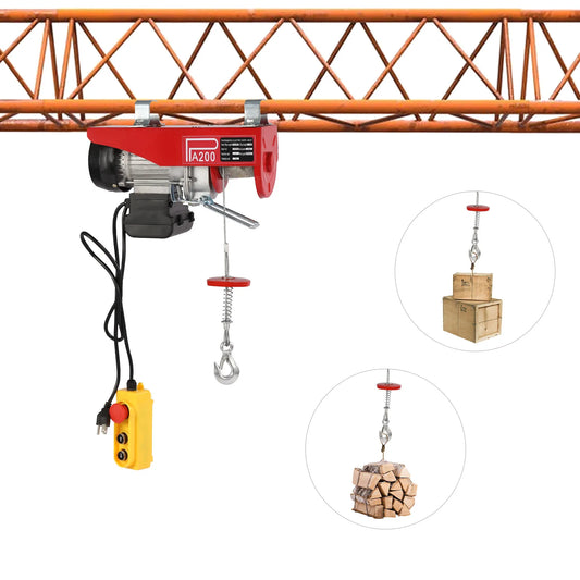 2-Ton (4400LBS) Electric Hoist Winch with Remote Control - 110V Engine Crane for Garage, Workshop Lifting