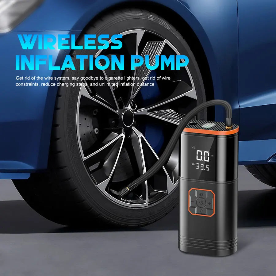 BELIBUY Portable Air Compressor 150 PSI Tyre Inflator Dual Cylinder