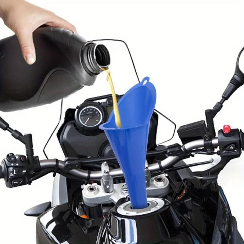 Long Stem Car Fuel Funnel Anti Splash Plastic Gasoline Oil