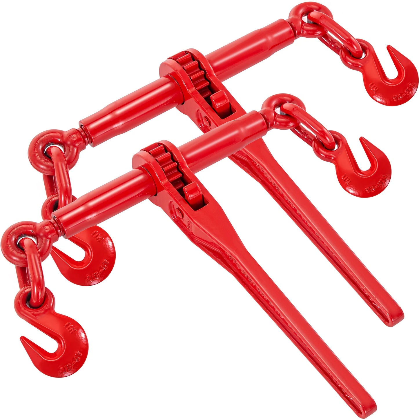 SucceBuy 2Pack Chain Binder Kit Ratchet Load Binder 3/8 - 1/2 Inch 13000LBS Loading Capacity Adjustable Length for Tie Down Haul