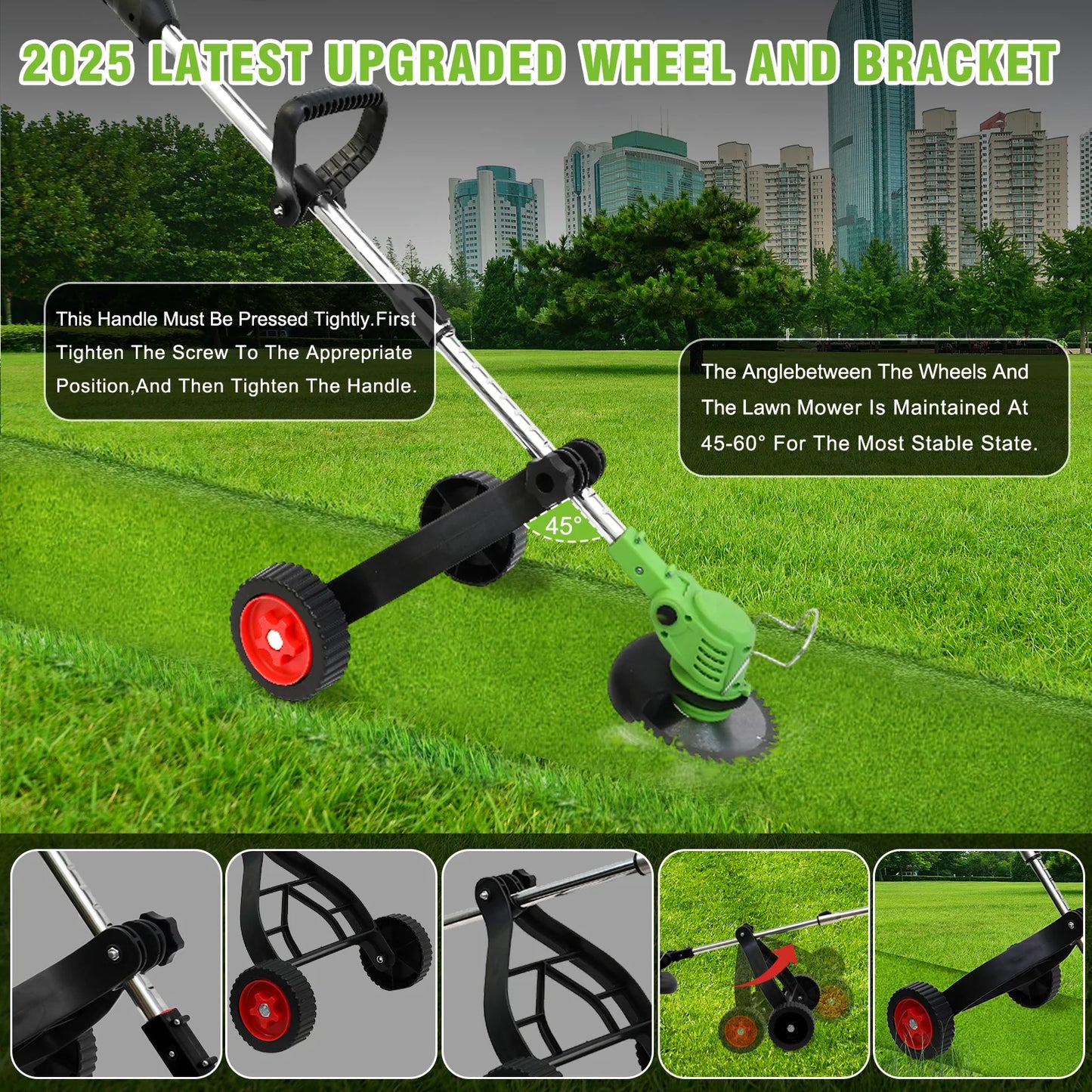 HG0248 21V Cordless Lawn Trimmer Mower With 2 LiIon Batteries
