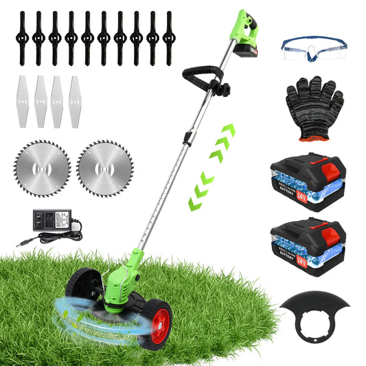 HG0248 21V Cordless Lawn Trimmer Mower With 2 LiIon Batteries