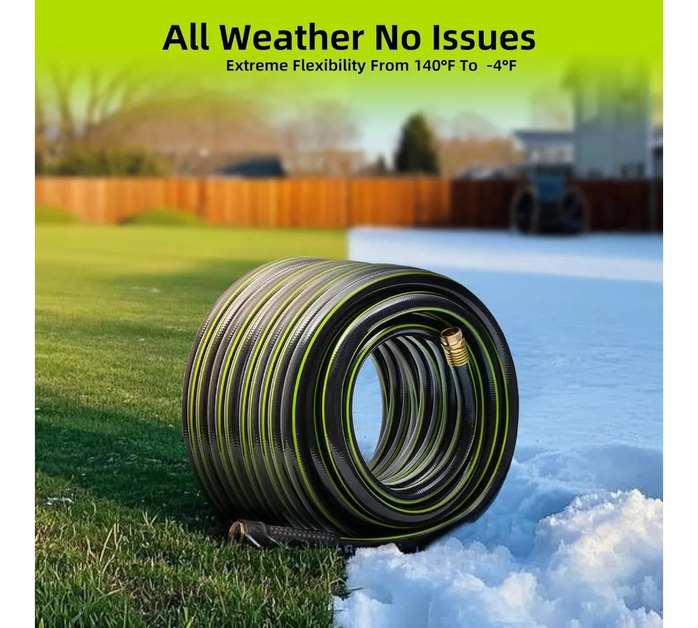 50ft Flexible Garden Hose No Kink Leakproof Lightweight PVC Water Pipe for Yard Household