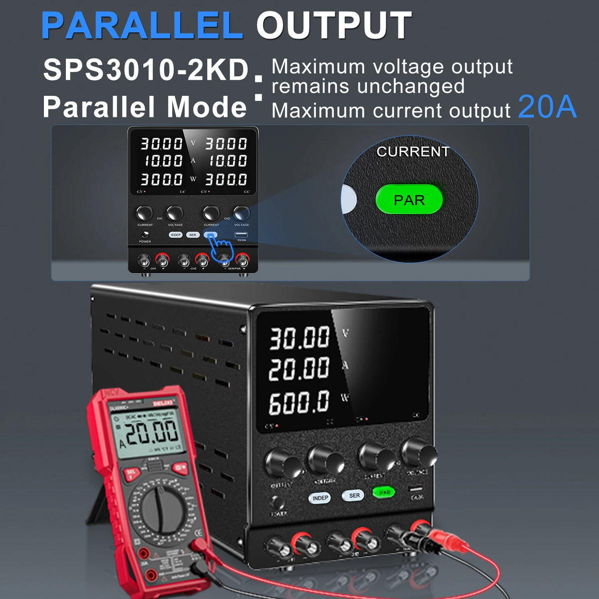 Nice-Power Dual Channel Adjustable Bench DC Power Supply