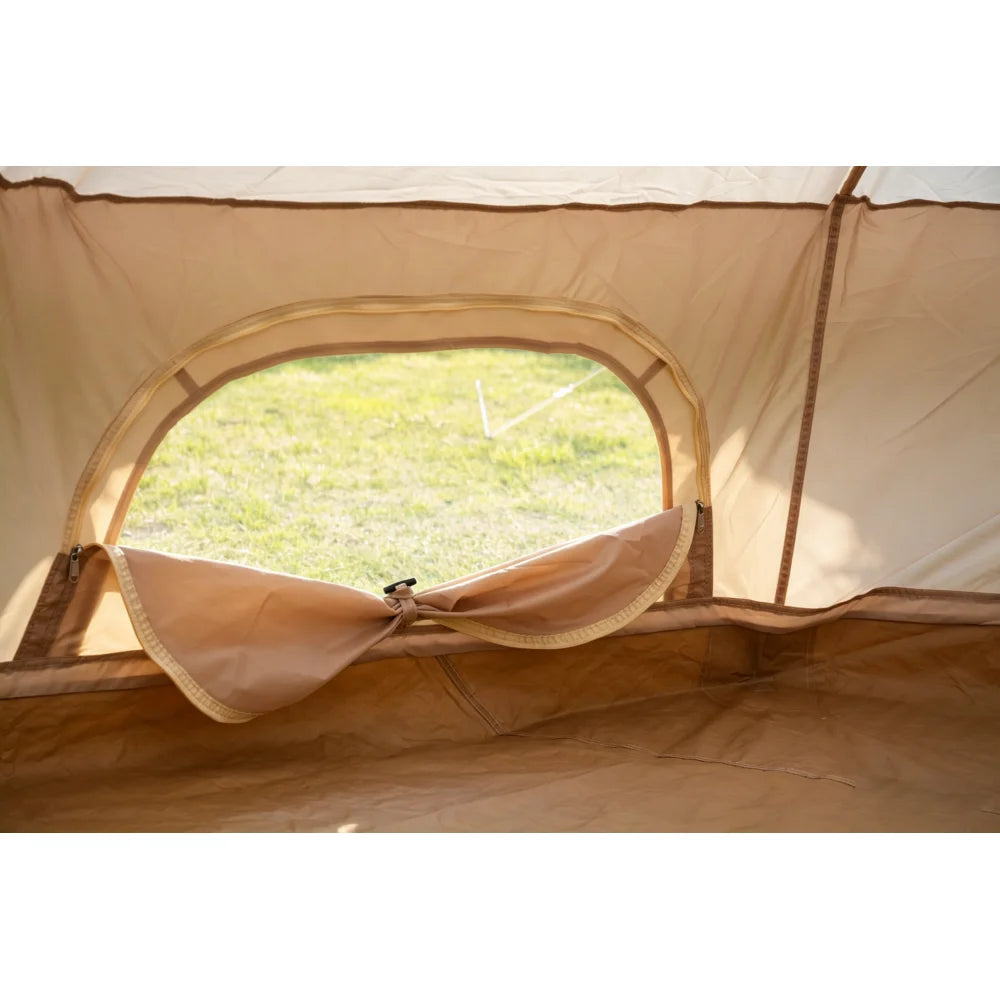 Camping Tent For 3-4 People Sun Protection with Stove Jack, Portable Outdoor Rain/Sun Proof Tent Large Glamping Tents for 3-4 People, For Camping Hiking Beach Yard