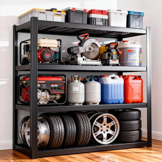 71" Wx71 H Industrial Shelving,4000LBS Garage Storage Shelves,4 Tier Adjustable Metal Shelving, Customized