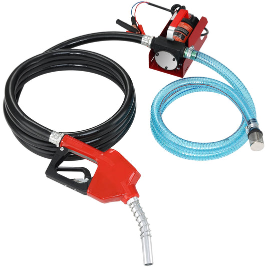 SucceBuy Diesel Fuel Transfer Pump Kit 10GPM 12V DC Portable Electric Self-Priming Fuel Transfer Extractor Refueling Use Tool