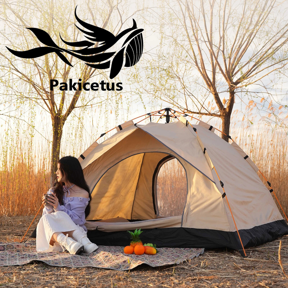 Pakicetus Family Camping Tent Windproof Waterproof Quick Setup Shelter