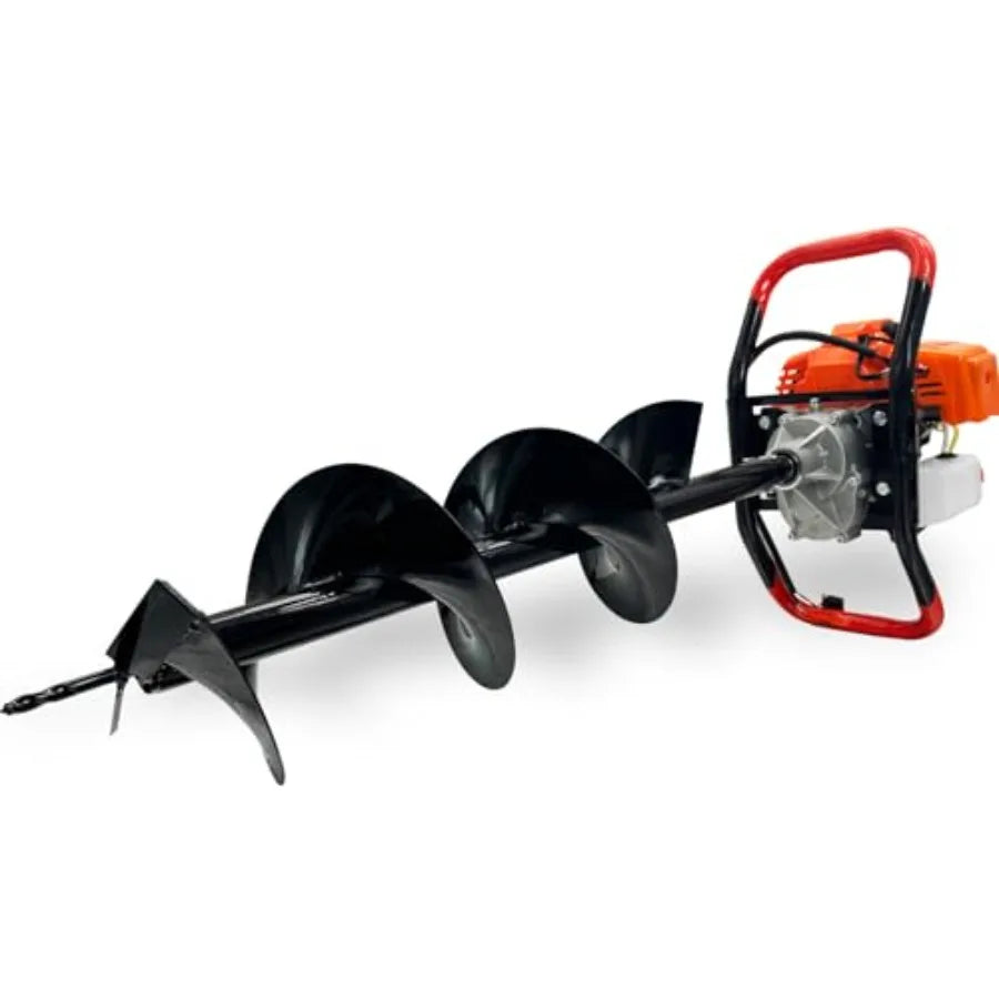 Post Hole Digger with 62cc 1.9HP 2-Stroke Engine 3 Drill Bits 3 5 8 24 Extension Rods for Fence Post Garden Farmlan