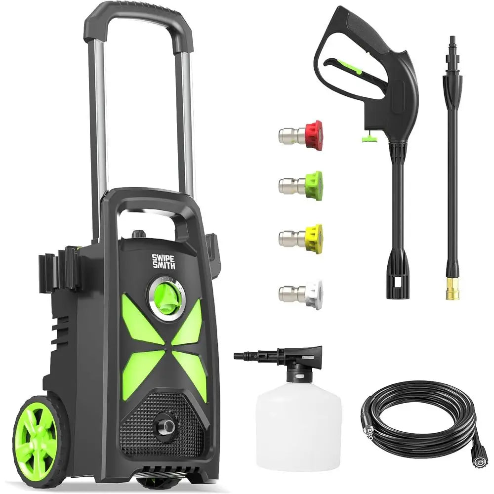 Electric Pressure Washer, 2800 Max PSI 2.4 GPM Power Washer with Telescopic Handle, Car Wash Machine with 4 Quick Connect Nozzle