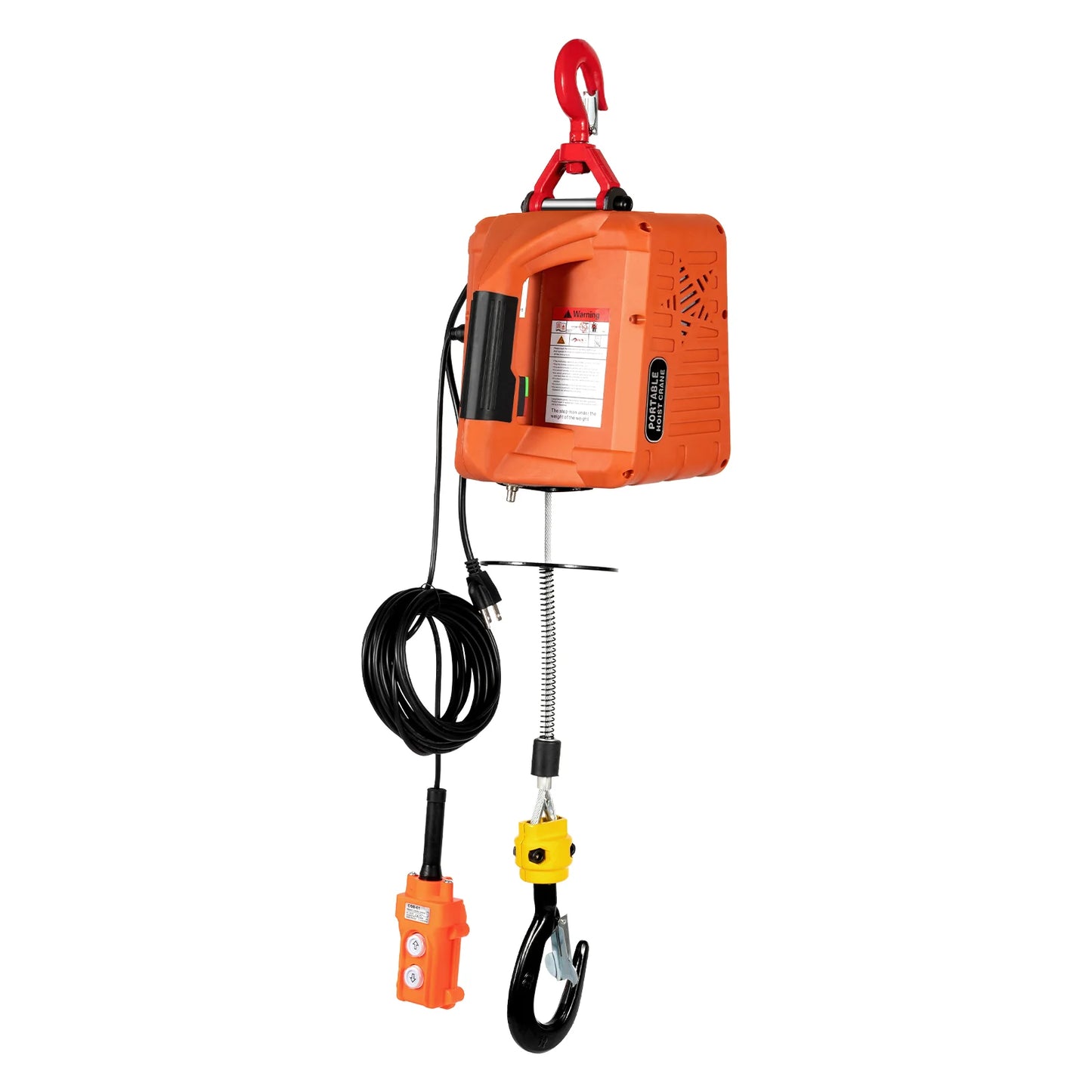 1100Lbs Electric Hoist 110V Electric Winch,Crane Lift Ceiling Pulley Winch with Wire Remote Control,Zinc-Plated Steel Wire Hoist
