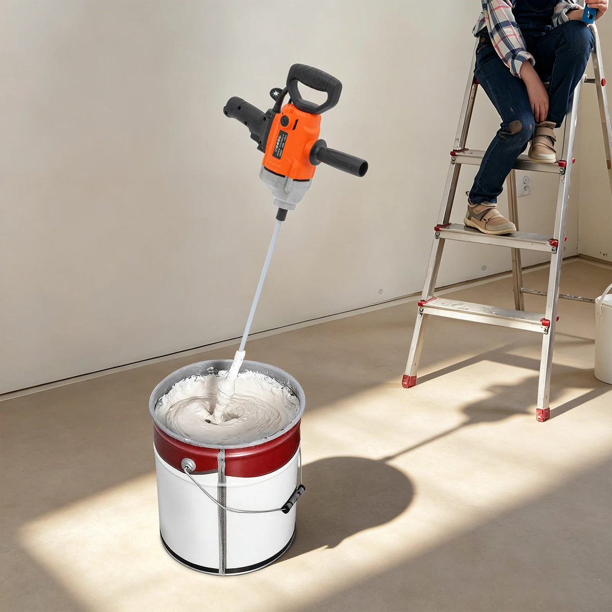 Cncest Electric Drill Mixer With Two Paddles For Construction Sites