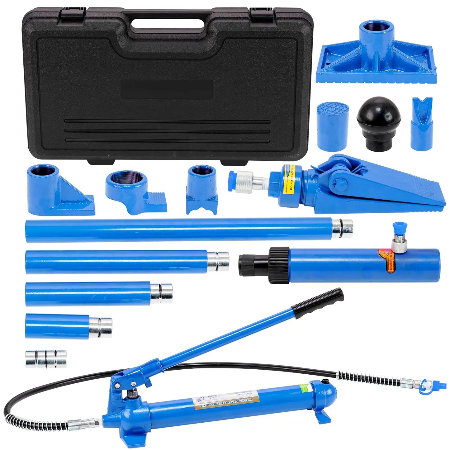 12 Ton Hydraulic Porta Power Kit 26455 lbs Heavy Duty Frame Repair Jack Set With 4.6ft Hose For Auto Body Car Truck Bending Lift
