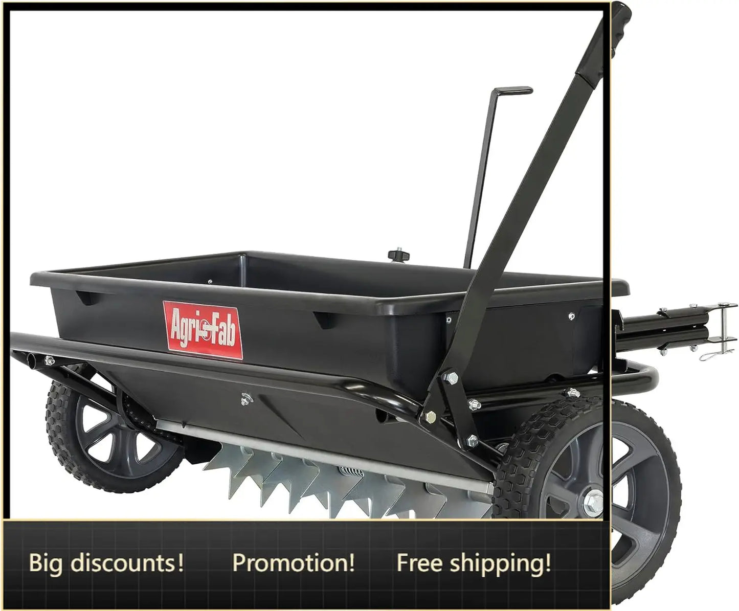 45-0543-AMZ 100 lb. Tow-Behind Lawn & Garden Spiker/Seeder/Drop Spreader for Seed,Fertilizer, Salt, Ice Melt; Designed to Pull B