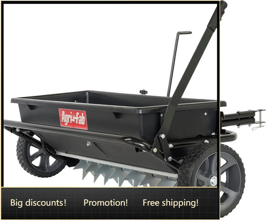45-0543-AMZ 100 lb. Tow-Behind Lawn & Garden Spiker/Seeder/Drop Spreader for Seed,Fertilizer, Salt, Ice Melt; Designed to Pull B