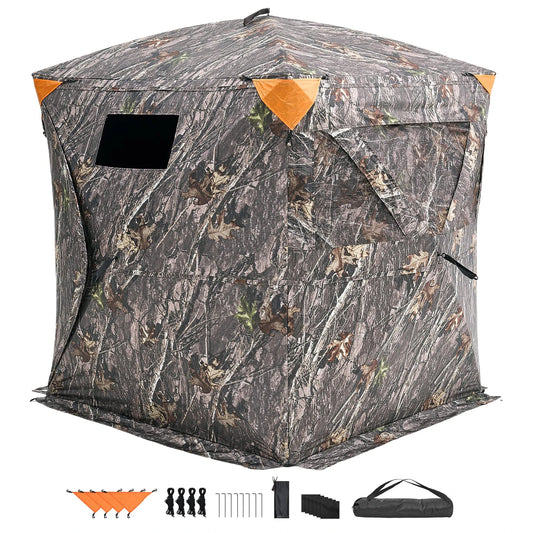 Portable See Through Hunting Blind With Multi Angle Viewing