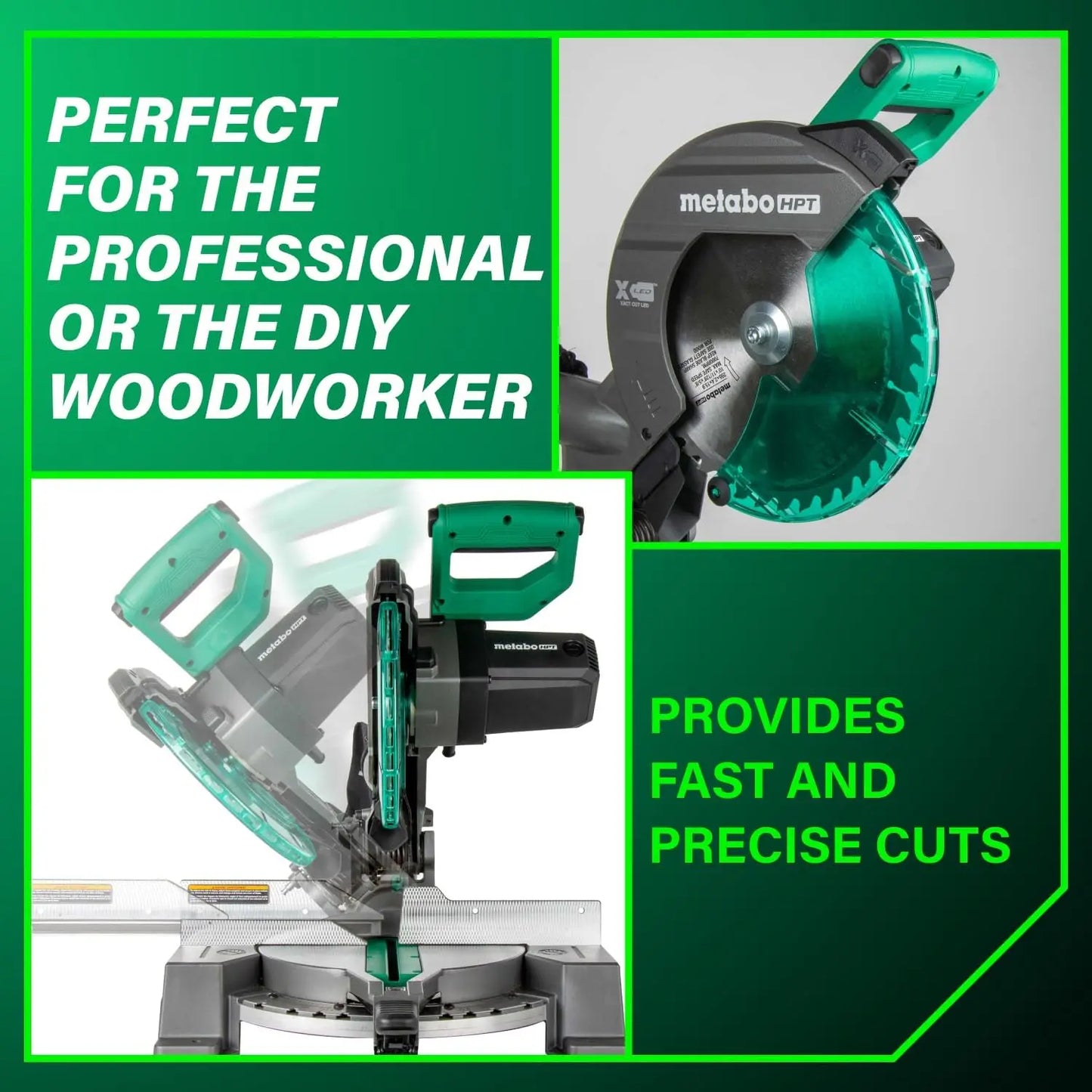10-Inch Single Bevel Compound Miter Saw, 15-Amp Power with Xact Cut Shadow Line, Precision Angles, Lightweight Design