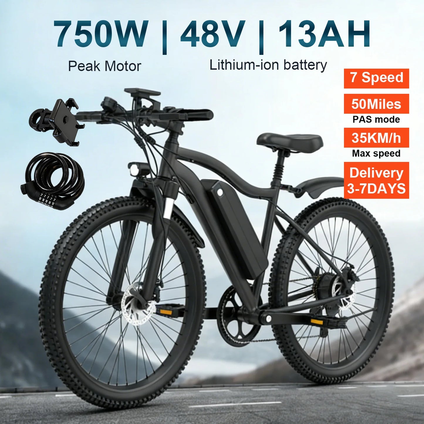 Toofly Mountain Ebike 500W With 48V Removable Battery