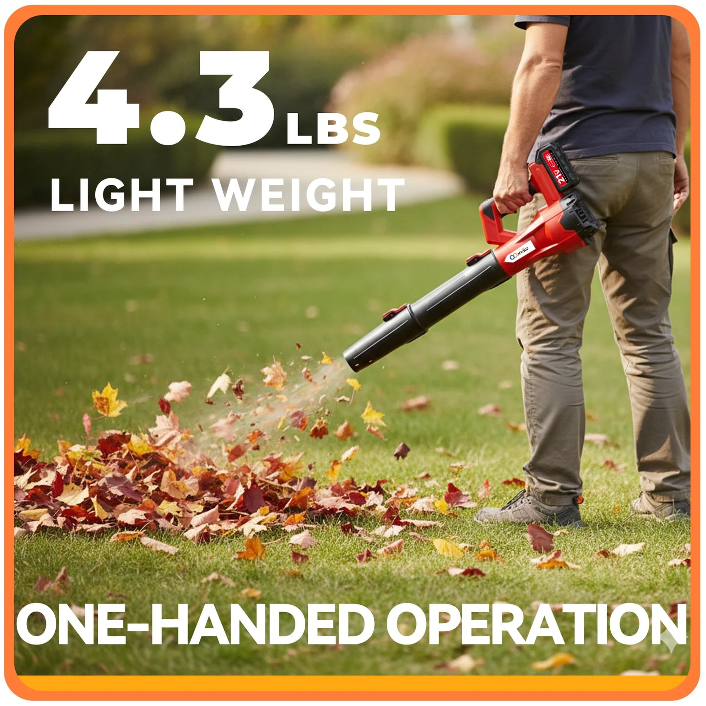 XYSD Cordless Leaf Blower, 650 CFM Electric Jet Blower with 21V 4.5Ah Battery, 6 Speed Modes Portable Leaf Blower for Lawn Care